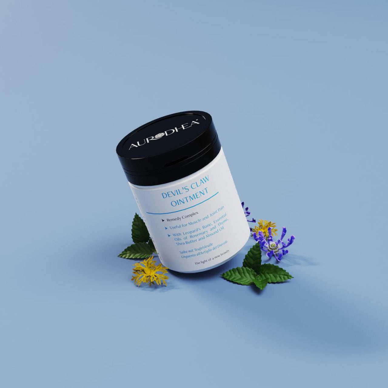 AD01B Salbe mit Teufelskralle 150 ml - 50 ml | Angereichert mit Echter Arnika, ätherischem Thymian- und Rosmarinöl, Sheabutter & Mand