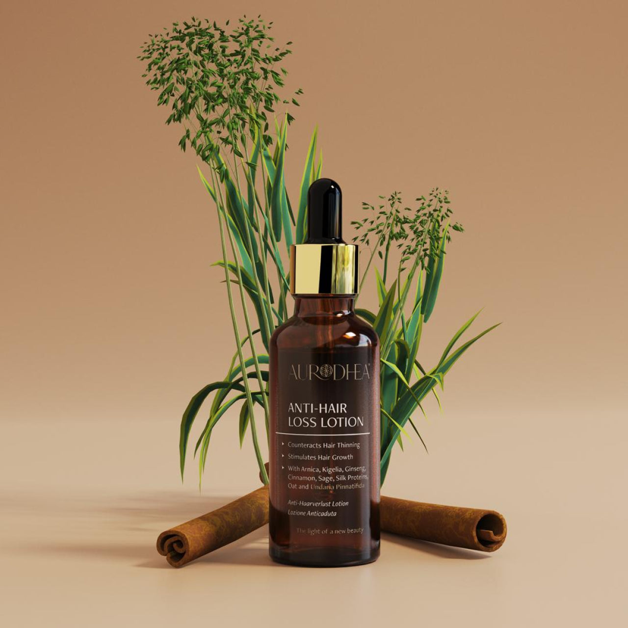 FA02B Anti-Haarverlust Lotion mit Undaria Pinnatifida 50 ml | Angereichert mit Arnika, Leberwurstbaum, Ginseng, Zimt, Salbei, Hafer & Seidenprotein
