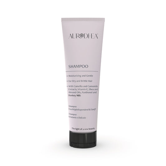 LA03B Shampoo mit Eselsmilch 250 ml | Mit Vitamin E, Extrakten aus Kamelie & Kamille, Shea- & Mandelöl, Panthenol