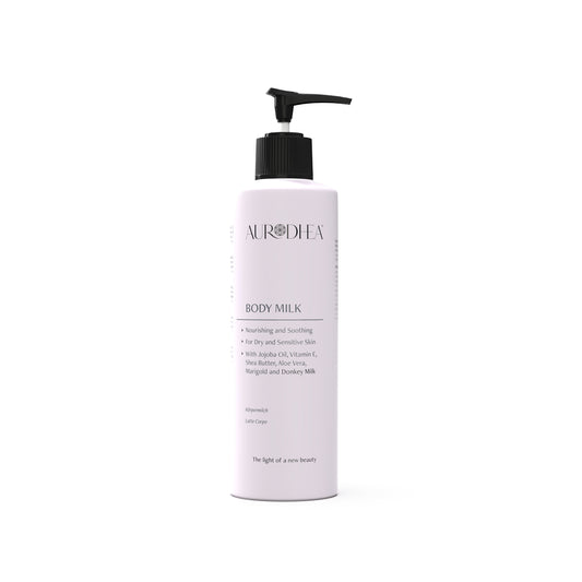 LA02B Körpermilch mit Eselsmilch 260 ml | Angereichert mit Jojobaöl, Vitamin E, Sheabutter, Aloe Vera & Ringelblume