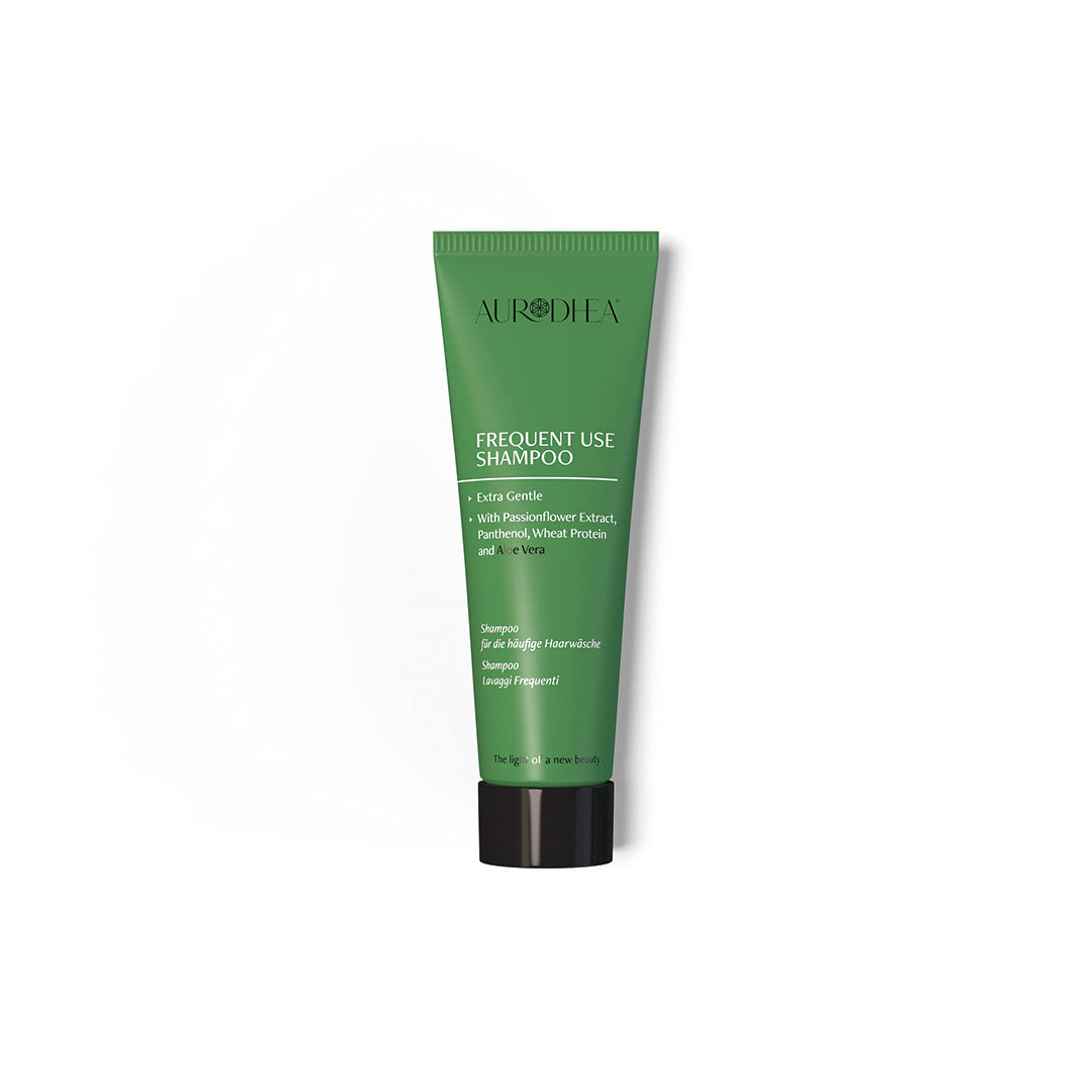 AL01B Shampoo für die häufige Haarwäsche mit Aloe Vera 250 ml - 50 ml | Angereichert mit Panthenol, Weizenprotein & Passionsblumenextrakt