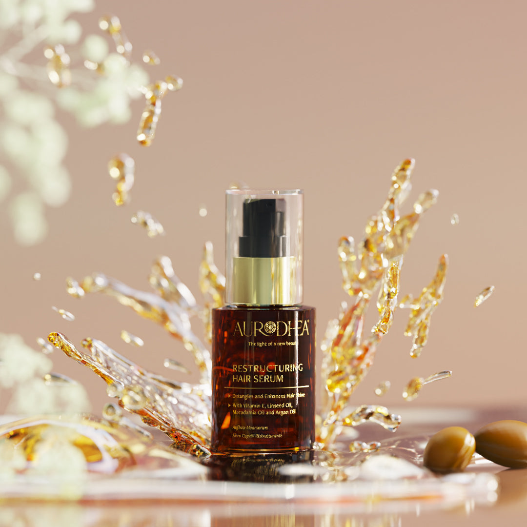CAP25B  Aufbau-Haarserum mit Arganöl 30 ml | Angereichert mit Leinöl, Macadamiaöl & Vitamin E
